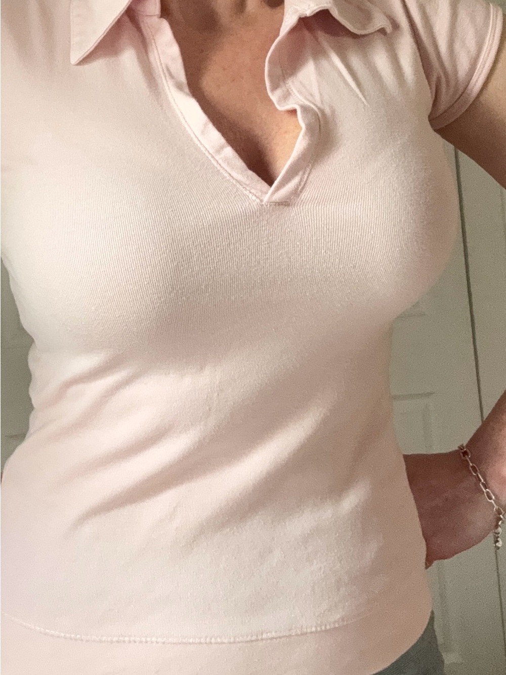 Women's Pink V-Neck Tank Top